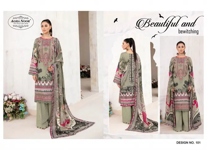 Rangrez Vol 1 By Agha Noor Lawn Cotton Pakistani Dress Material Wholesale Price In Surat